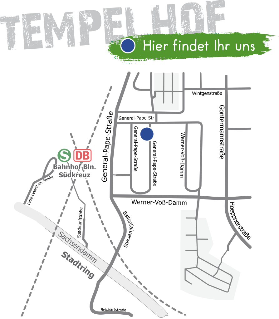 Anfahrt Standort Tempelhof